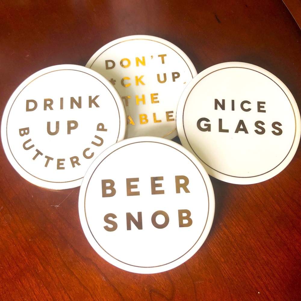 Set of 4 Glass Coasters by Abbott